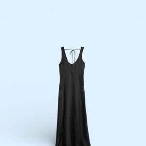 Gap Satin Midi Tank Dress, Med, Like New, Black